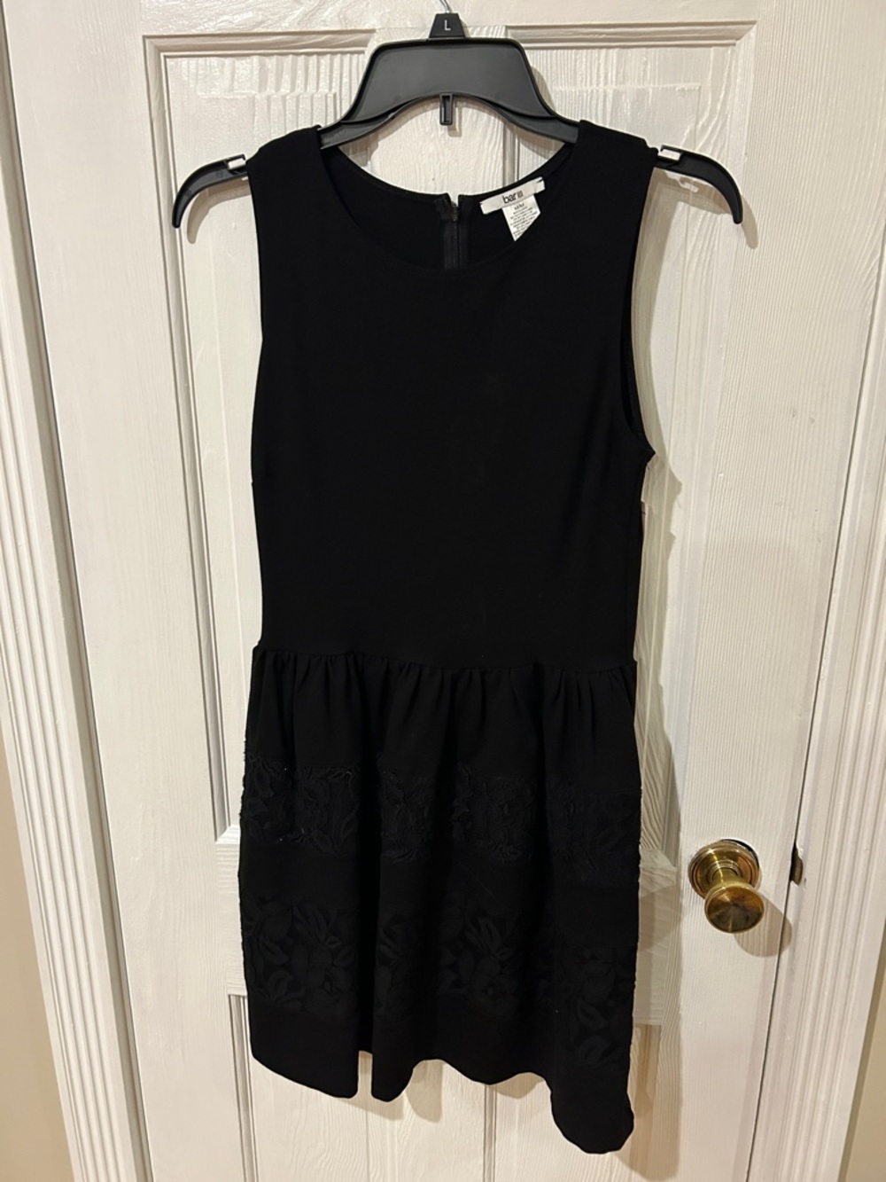 Bar III Black Sleeveless Embroidered Midi Dress